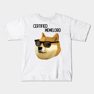 Doge Meme Certified Memelord Kids T-Shirt
